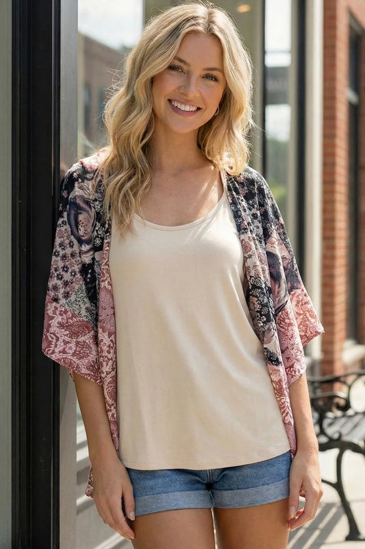 Floral Wide Sleeve Blouse