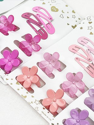 Flower Hair Claw Clip Set