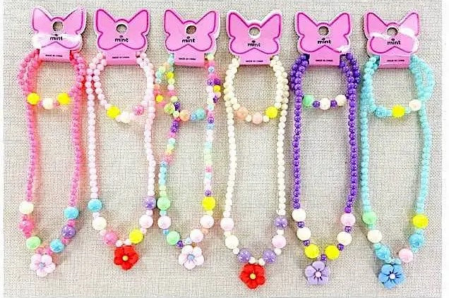 Flower Necklace & Bracelet Set