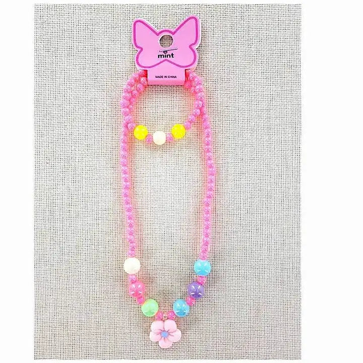 Flower Necklace & Bracelet Set