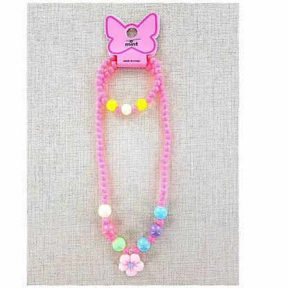 Flower Necklace & Bracelet Set