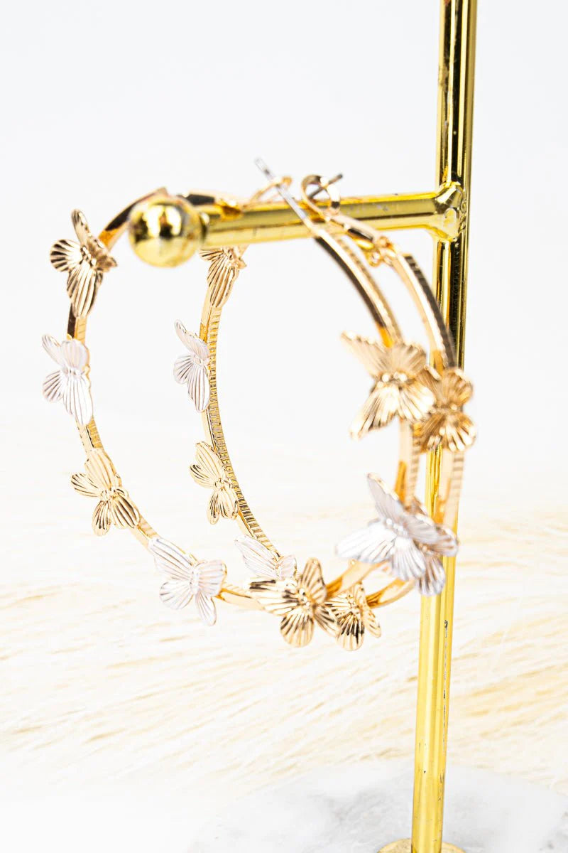 Flutter Away Hoop Earrings