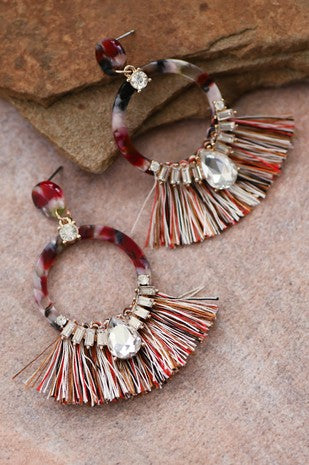 Fringe Fan Tassel Earrings