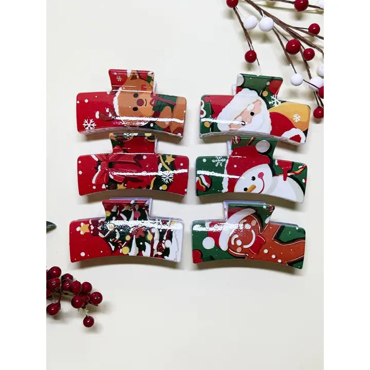 Fun Christmas Hair Claw Clip