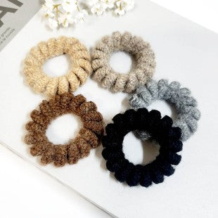 Fuzzy Spiral Hair Tie