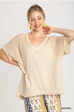 Gauze Boxy Cut Top