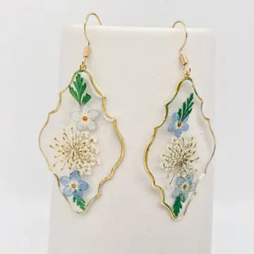 Geometric Pressed Flower Dangles 2