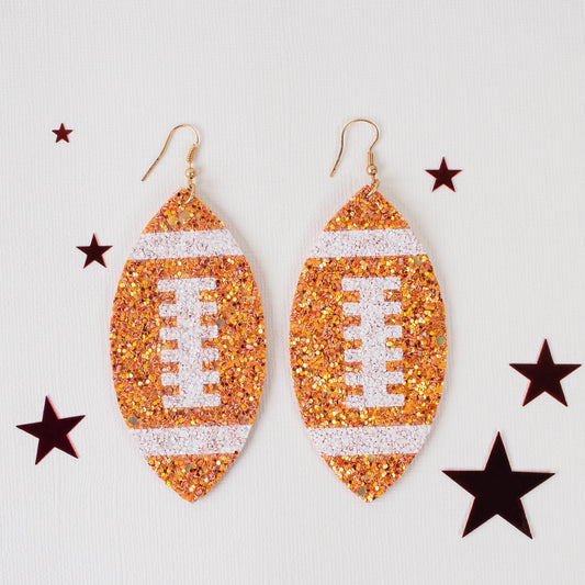 Glitter Football Dangles