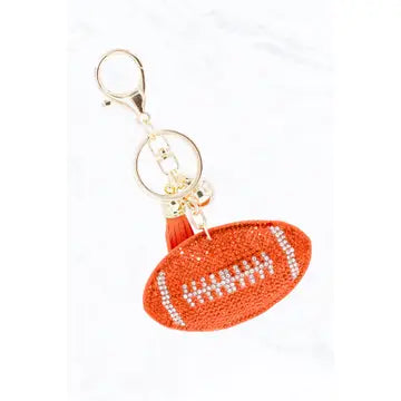 Glittering Football Tassel Keychain