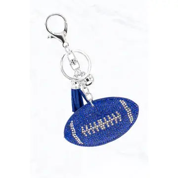 Glittering Football Tassel Keychain