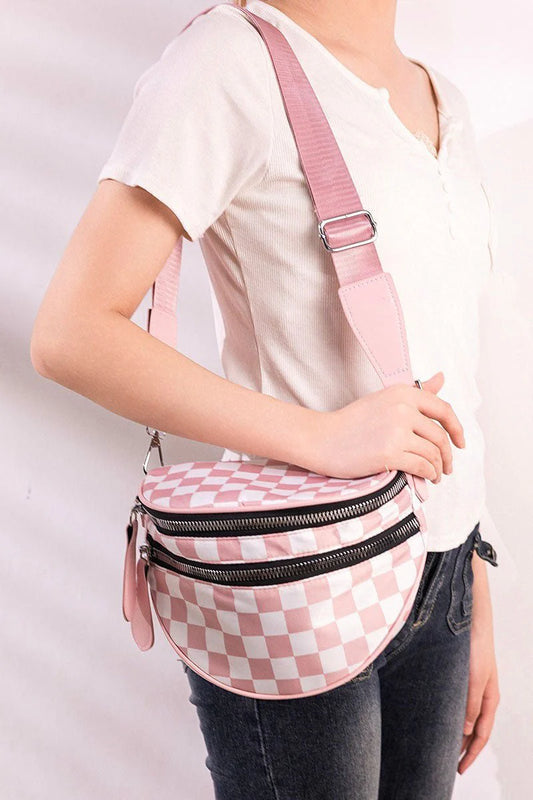 Globetrotter Checkered Crossbody Waist Bag