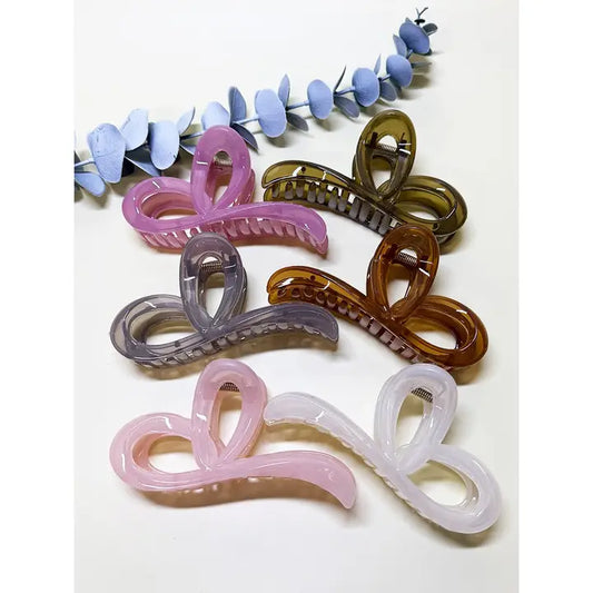 Glossy Jumbo Heart Hair Claw Clip