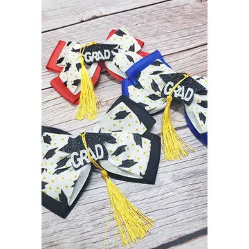 Graduation Hair Bow W/ Tassel