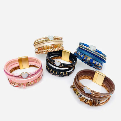 Gravel Woven Magnetic Buckle Bracelet
