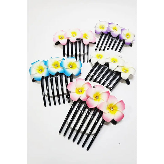 Hawaiian Flower Hair Comb