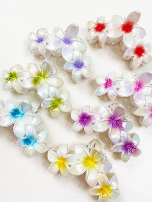 Hawaiian Plumeria Hair Claw Clip