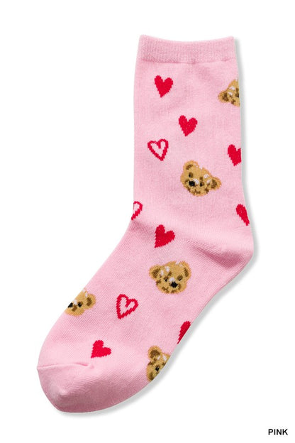 Heart Bear Socks