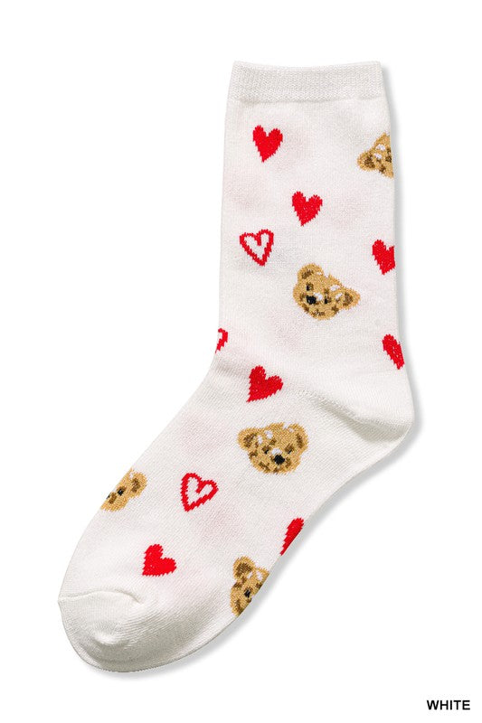 Heart Bear Socks