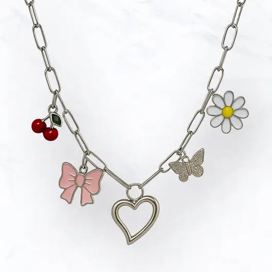 Heart Multi Charm Necklace