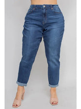 Load image into Gallery viewer, High Waist Cuffed Mom Jeans
