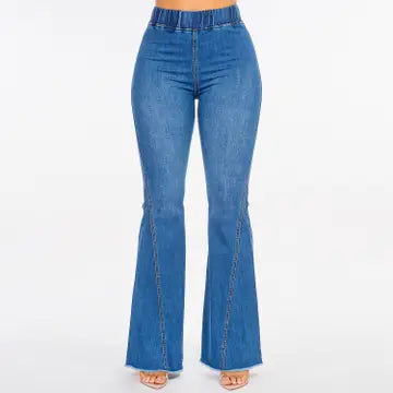High Waist Curvy Flare Jeans