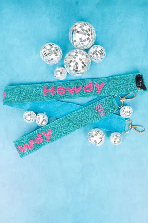 Howdy Boot Seed Bead Bag Strap