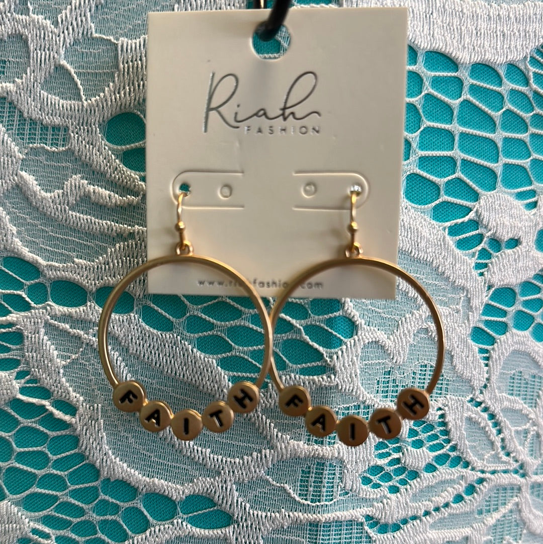 Hoop Drop Charm Earrings