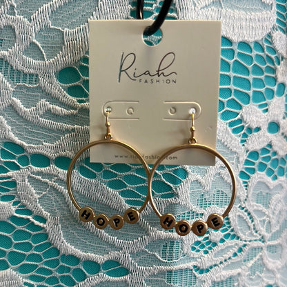 Hoop Drop Charm Earrings