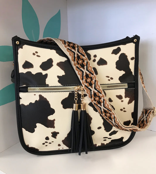 Cow Print Trendy Hand Bag