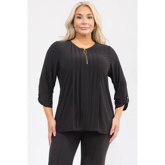 Ity Pintuck Zipper Shirt