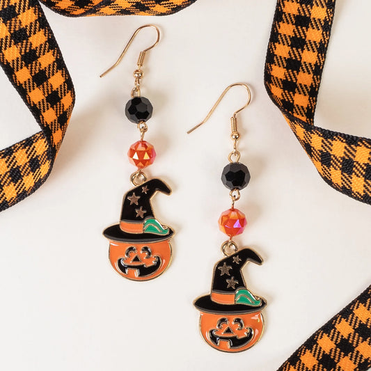 Jack O'Lantern Witch Dangles