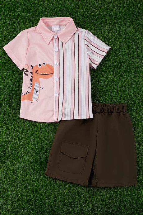 Kids Alligator Shirt & Shorts Set