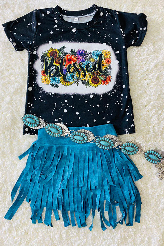Kids Blessed Skirt Set