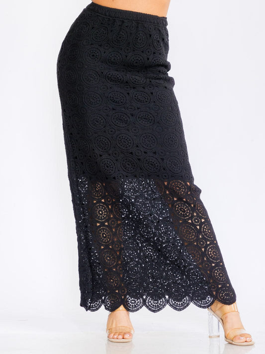 Knit Detailed Maxi Skirt