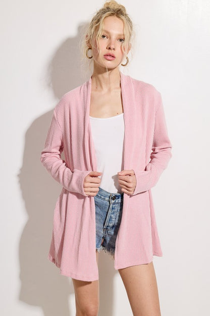 Knit Shawl Collar Cardigan