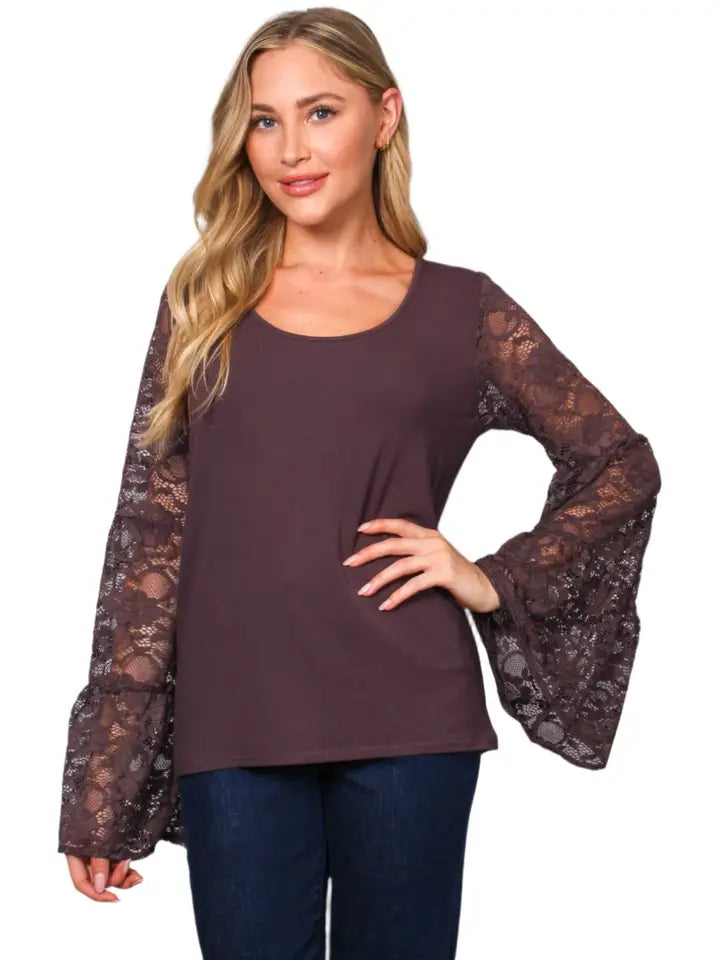 LS Lace Sleeve Top