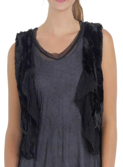 Lace Trim Bolero Open Vest