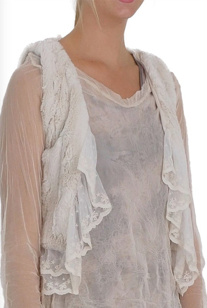 Lace Trim Bolero Open Vest