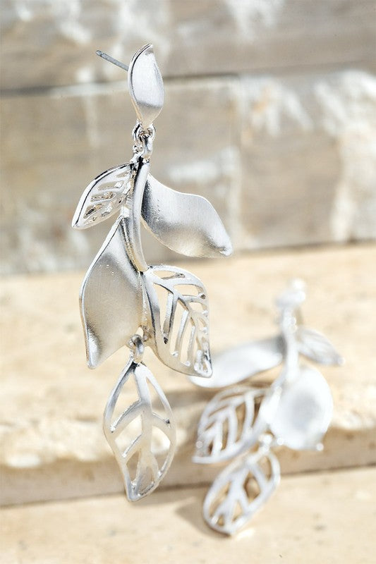 Leaf Dangle Drop Earrings