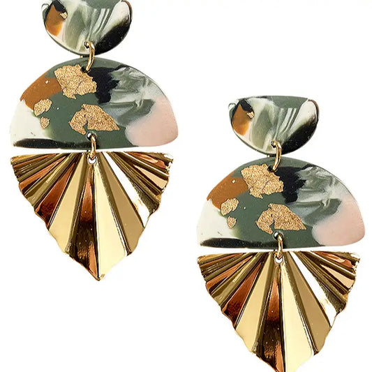 Leaf Polymer Clay Earrings