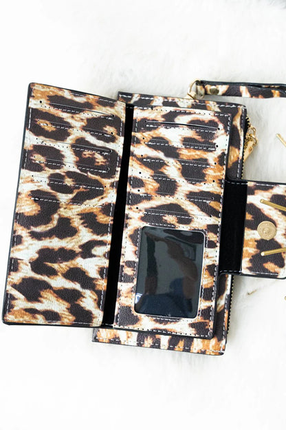 Leo Faux Leather Wristlet Wallet