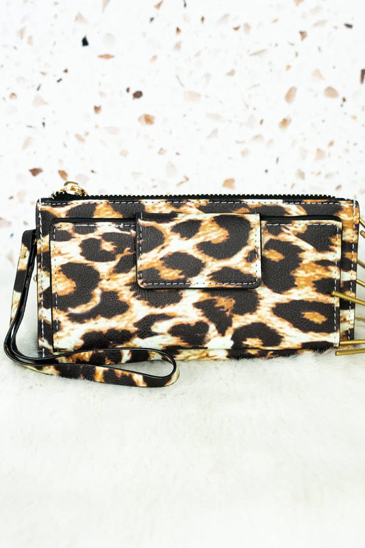 Leo Faux Leather Wristlet Wallet