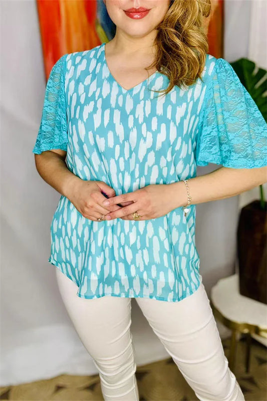 Leo Lace Bell Sleeve Top