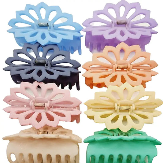 Lg Flower Petal Hair Claw Clip
