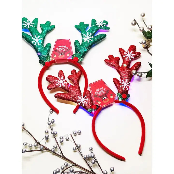 Light Up Christmas Reindeer Headband