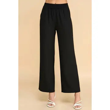 Linen Inspired Straight Leg Pants