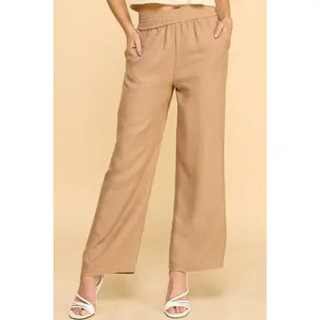 Linen Inspired Straight Leg Pants