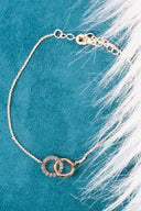 Linked Loops CZ Bracelet Set