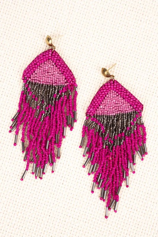 Lorelei Fringe Sead Bead Earrings