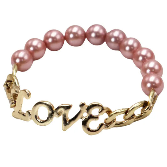 Love Pearl Beaded Bracelet